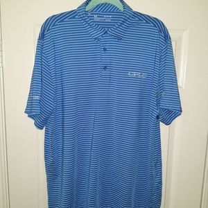 Under Armour Loose Heatgear Striped Short Sleeve Polo Shirt Men's sz XL